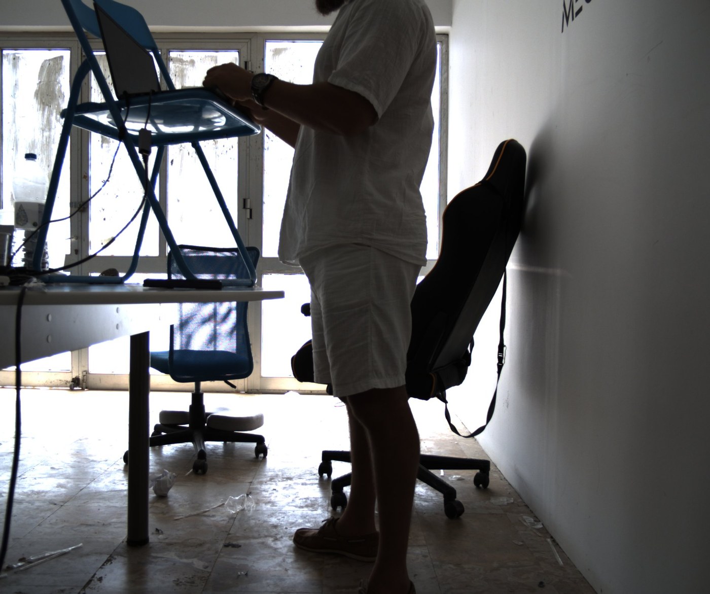 A backlit silhouette photo recovered by Photo Rescue — original